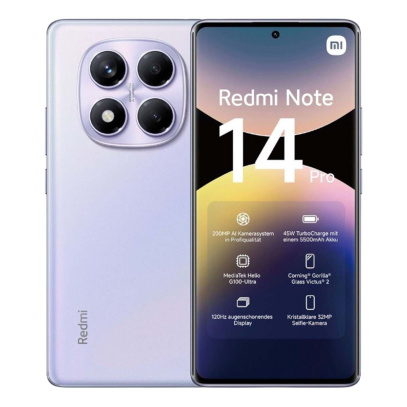 Xiaomi Redmi Note 14 Pro 8/128Gb Aurora Purple, фиолетовый