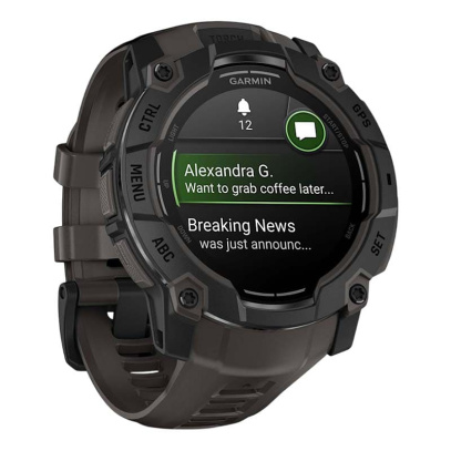 Часы Garmin INSTINCT 3 AMOLED 50мм Black, черный с угольно-черным ремешком