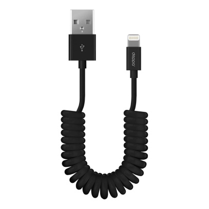 Дата-кабель Deppa USB - Lightning витой, 1,5 м (72121) Черный