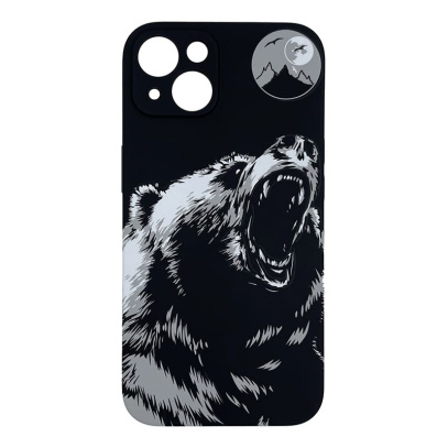 Чехол для iPhone 13 LUXO Super slim creative TPU с рисунком Медведь