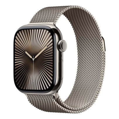 Apple Watch Series 10, 42 мм корпус из титана цвета «Natural», ремешок Milanese Loop цвета «Natural» Apple Watch Series 10, 42 мм корпус из титана цвета «Natural», ремешок Milanese Loop цвета «Natural»