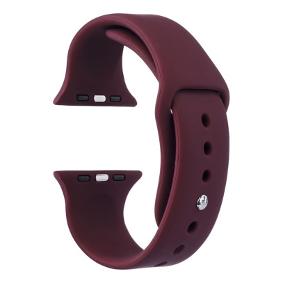 Силиконовый ремешок для Apple Watch 42/44/45 мм Marsala
