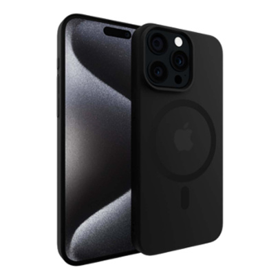 Чехол для iPhone 16 Pro Max с MagSafe 6.9" Gurdini Slim Series wit Black, чёрный