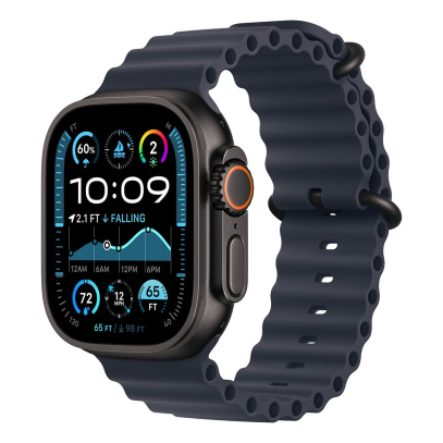 Apple Watch Ultra 2 (2024), 49 мм корпус из титана цвета «Black», ремешок Ocean Band цвета «Navy» Apple Watch Ultra 2 (2024), 49 мм корпус из титана цвета «Black», ремешок Ocean Band цвета «Navy»