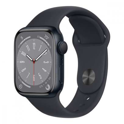 Apple Watch Series 8, 41 мм корпус из алюминия цвета «Midnight», ремешок Sport Band размера S/M цвета «Midnight»