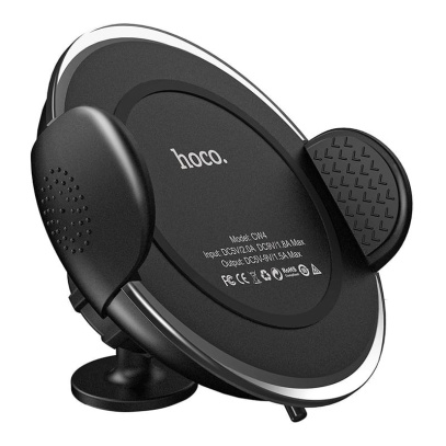 Автомобильный держатель с функцией беспроводной зарядки hoco. Noble Rank (CW4) Черный