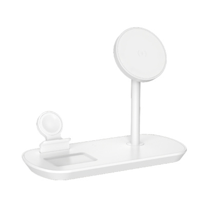 Беспроводная зарядная станция Deppa 3в1 MagSafe iPhone, Apple Watch, Airpods (23155) White, белый