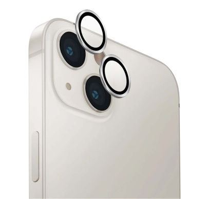 Защитное стекло для камеры iPhone 14/14 Plus UNIQ OPTIX Camera Lens protector Aluminium (3 шт.) 0.25 мм (IP6.1-6.7M-LENSSIL) Серебристый