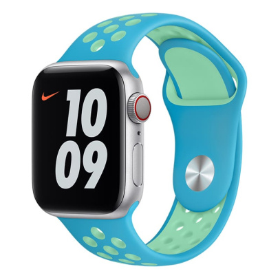 Ремешок Nike+ "Silicone Sport Band" Apple Watch 42/44 мм Сине-голубой