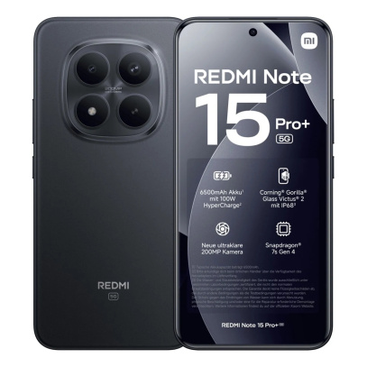 Xiaomi Redmi Note 15 Pro+ 5G 12/512Gb Midnight Black, чёрный