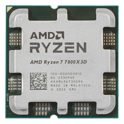 Процессор AMD Ryzen 7 7800X3D, 4.2 ГГц (Turbo 5.00 ГГц), AM5, OEM (100-000000910)