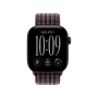 Apple Watch Series 12, 42 мм корпус из алюминия цвета «Black», ремешок Sport Loop цвета «Burgundy Plaid»
