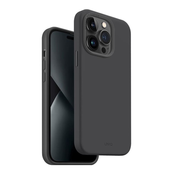 Чехол для iPhone 14 Pro Max с Magsafe UNIQ Lino Hue (IP6.7PM(2022)-LINOHMGRY) Серый