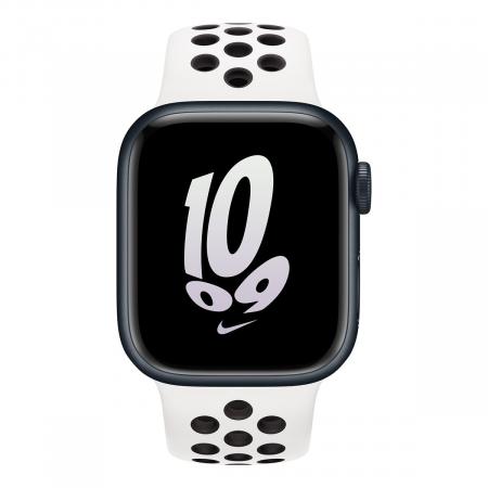 Apple Watch Nike Series 8, 41 мм корпус из алюминия цвета «Midnight», ремешок Nike Sport Band размера S/M цвета «Summit White/Black»