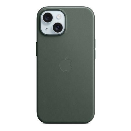 Чехол FineWoven Case для Apple iPhone 15 с MagSafe Evergreen, зеленый