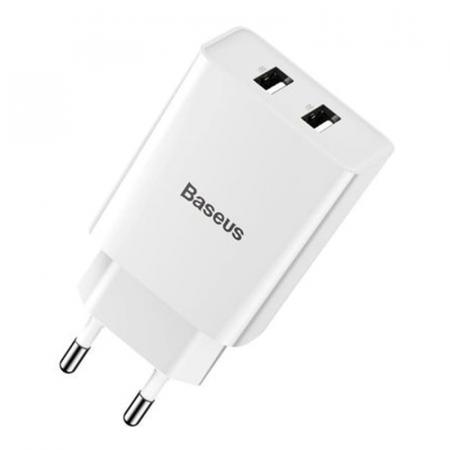 Зарядное устройство Baseus Speed Mini Dual USB Charger 10,5Вт TC-012 (CCFS-R02) Белый