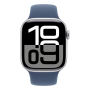 Apple Watch Series 10, 42 мм корпус из алюминия цвета «Silver», ремешок Sport Band размера M/L цвета «Denim» Apple Watch Series 10, 42 мм корпус из алюминия цвета «Silver», ремешок Sport Band размера M/L цвета «Denim»