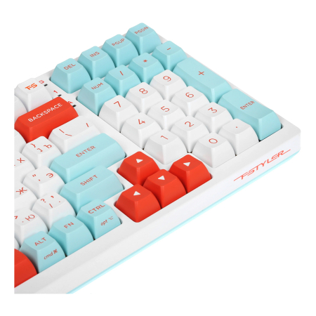 Клавиатура A4Tech Fstyler FS300, USB for gamer LED Panda Snorklening Механическая Белый