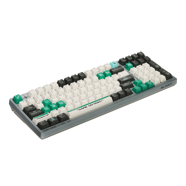 Клавиатура A4Tech Bloody S98 Pixels Green, USB for gamer LED Белый/бежевый