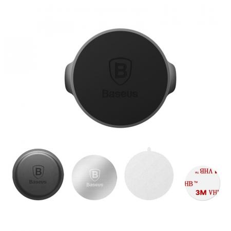 Автомобильный магнитный держатель-кнопка Baseus Small Ears (SUER-C01) Черный