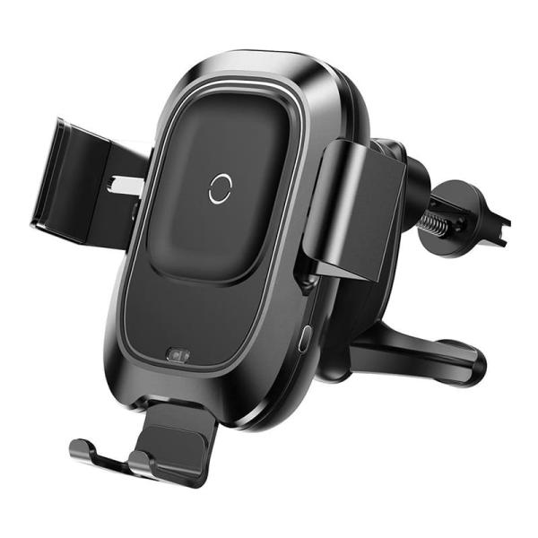Автомобильный держатель с функцией беспроводной зарядки Baseus Smart Wireless Charger с датчиком (WXZN-01) Черный
