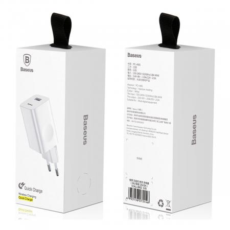 Зарядное устройство Fast Charger Baseus QC 3.0 USB-A 24Вт (CCALL-BX02) Белый