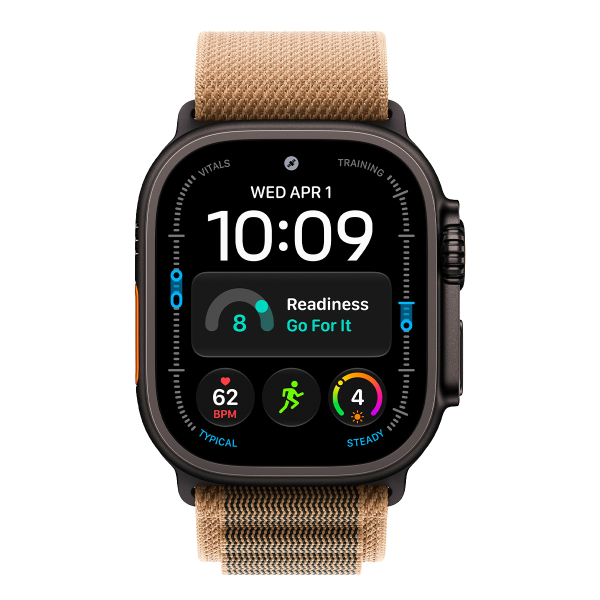 Apple Watch Ultra 4, 49 мм корпус из титана цвета «Black», ремешок Alpine Loop цвета «Desert» размера S