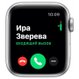 Apple Watch Series 5, 44 мм, корпус из алюминия серебристого цвета, спортивный ремешок белого цвета