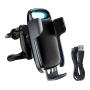 Автомобильный держатель с беспроводной зарядкой Baseus Milky Way Electric Bracket Wireless Charger, 15W (WXHW02-01) Черный