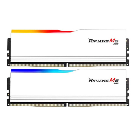 Оперативная память G.SKILL Ripjaws M5 RGB (F5 6400J3239F48GX2 RM5RW) DDR5 96GB 6400MHz CL32 UDIMM 2x48GB RGB White