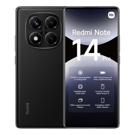 Xiaomi Redmi Note 14 Pro 12/256Gb Midnight Black, чёрный