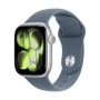 Apple Watch Series 11, 42 мм корпус из алюминия цвета «Silver», ремешок Sport Band размера S/M цвета «Anchor Blue» Apple Watch Series 11, 42 мм корпус из алюминия цвета «Silver», ремешок Sport Band размера S/M цвета «Anchor Blue»