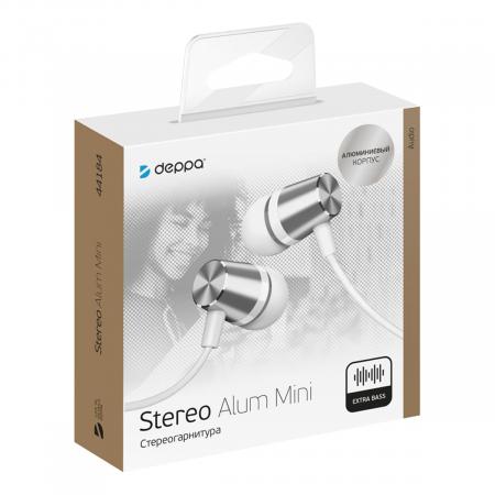 Наушники Deppa Stereo Alum Mini (44184) Серебряный