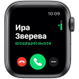Apple Watch Series 5, 44 мм, корпус из алюминия цвета «серый космос», спортивный ремешок черного цвета