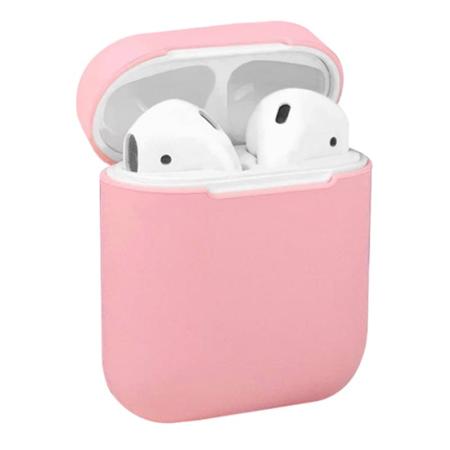 Чехол для Apple AirPods 1/2 Silicone Case Pink, розовый