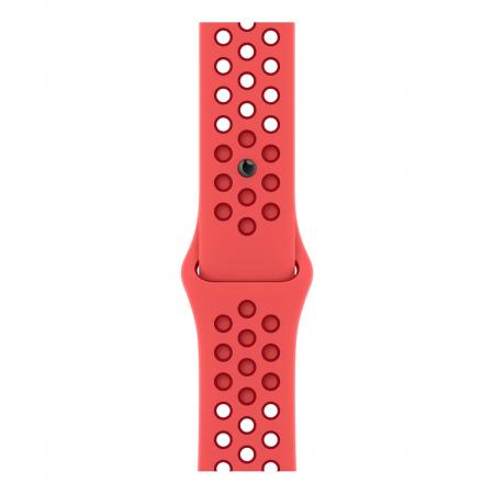 Apple Watch Nike Series 8, 45 мм корпус из алюминия цвета «Midnight», ремешок Nike Sport Band размера S/M цвета «Bright Crimson/Gym Red»