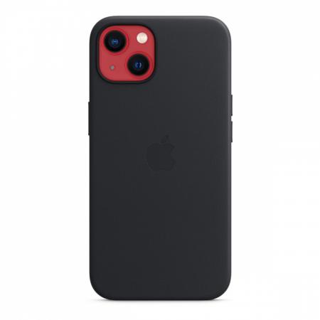Чехол Leather Case MagSafe для Apple iPhone 13, кожа, «тёмная ночь»