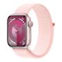 Apple Watch Series 9, 41 мм корпус из алюминия цвета «Pink», ремешок Sport Loop цвета «Light Pink»