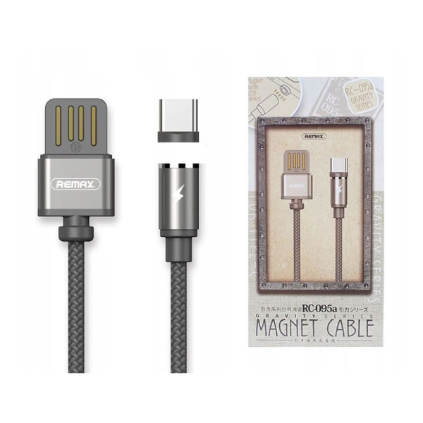 USB кабель REMAX Magnet Cable Gravity Series разъем Lightning (RC-095i) Серый