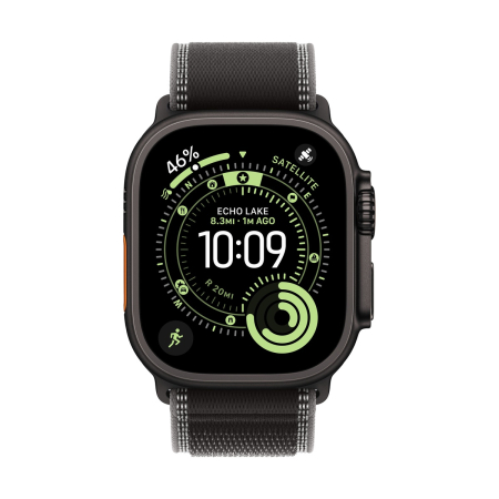 Apple Watch Ultra 3 (2025), 49 мм корпус из титана цвета «Black», ремешок Trail Loop размера S/M цвета «Black/Charcoal» Apple Watch Ultra 3 (2025), 49 мм корпус из титана цвета «Black», ремешок Trail Loop размера S/M цвета «Black/Charcoal»