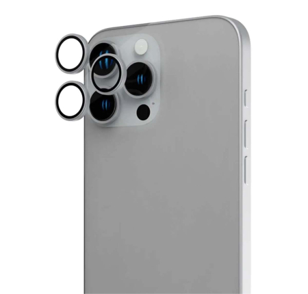 Защитное стекло для камеры iPhone 15 Pro BLUEO Camera lens Armor metal (3 шт. +installer) (BM2541-15Pro-SIL) Серебристый