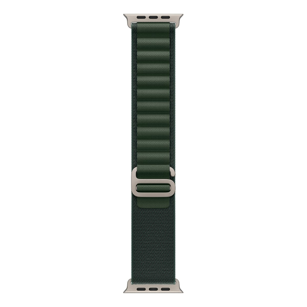 Apple Watch Ultra 2 (2024), 49 мм корпус из титана цвета «Natural», ремешок Alpine Loop размера M цвета «Dark Green» Apple Watch Ultra 2 (2024), 49 мм корпус из титана цвета «Natural», ремешок Alpine Loop размера M цвета «Dark Green»