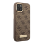 Чехол Guess для iPhone 13 с Magsafe PU 4G Plate metal logo Hard (GUHMP13MU4GPRW) Коричневый