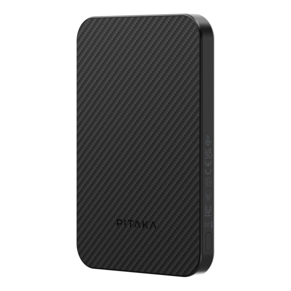 Внешний аккумулятор Pitaka 5000mAh Aramid Fiber Magnetic Power Bank Чёрный