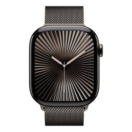 Apple Watch Series 10, 46 мм корпус из титана цвета «Slate», ремешок Milanese Loop цвета «Slate» Apple Watch Series 10, 46 мм корпус из титана цвета «Slate», ремешок Milanese Loop цвета «Slate»