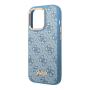Чехол Guess для iPhone 14 Pro CG Mobile PU 4G Script metal logo Hard (GUHCP14LHG4SHB) Синий