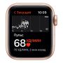 Apple Watch SE (2020), 40 мм корпус из алюминия золотого цвета, спортивный ремешок цвета «Starlight»