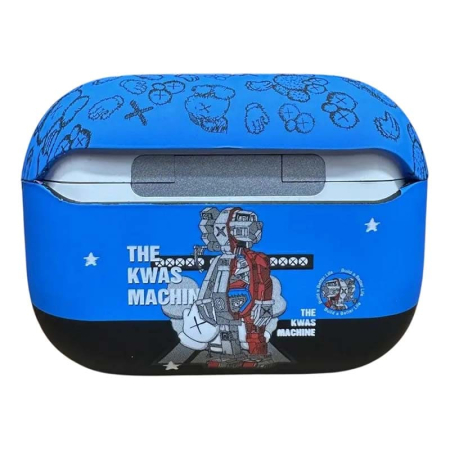 Чехол для AirPods 3 COQUE POUR Синий с рисунком The KWAS machine
