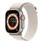 Apple Watch Ultra, 49 мм корпус из титана цвета «Natural», ремешок Alpine Loop размера S цвета «Starlight»