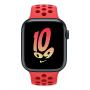 Apple Watch Nike Series 8, 45 мм корпус из алюминия цвета «Midnight», ремешок Nike Sport Band размера S/M цвета «Bright Crimson/Gym Red»